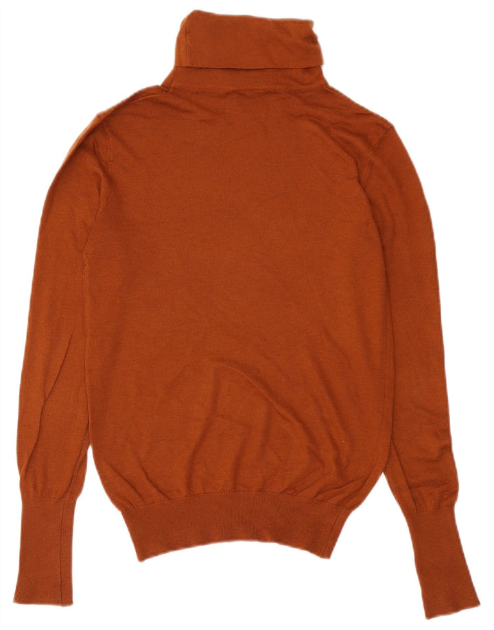 Zara Dame Rullehals Sweater UK 12 Medium Brun