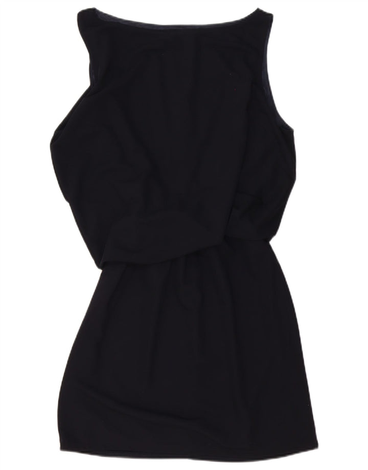 Zara Kvinders Ærmeløs Skede Kjole UK 14 Medium Navy Blue