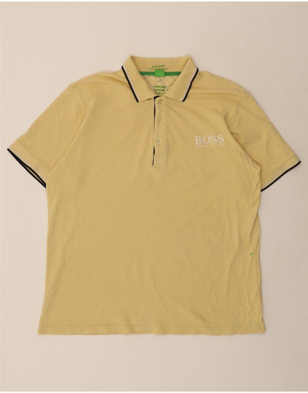 HUGO BOSS Herre poloshirt 2XL Gul