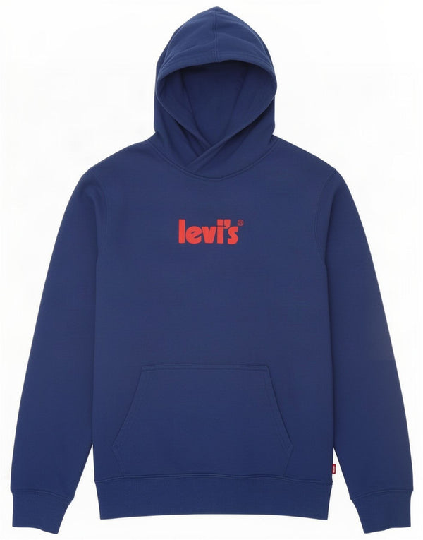 Levi's drenge grafisk hættetrøje 13-14 år XL marineblå bomuld