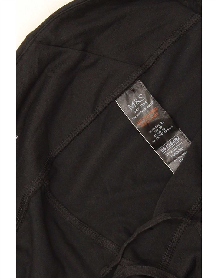 Marks & Spencer Dame Leggings UK 22 3XL Sort Polyester
