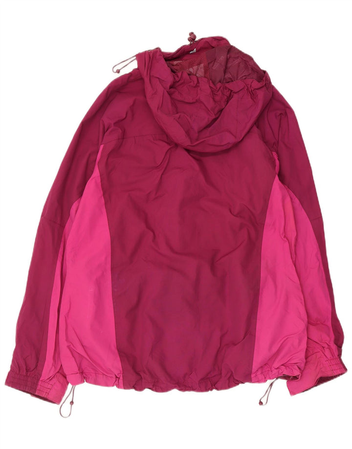 Mountain Warehouse Dame Regnjakke med hætte UK 14 Large Pink Colourblock