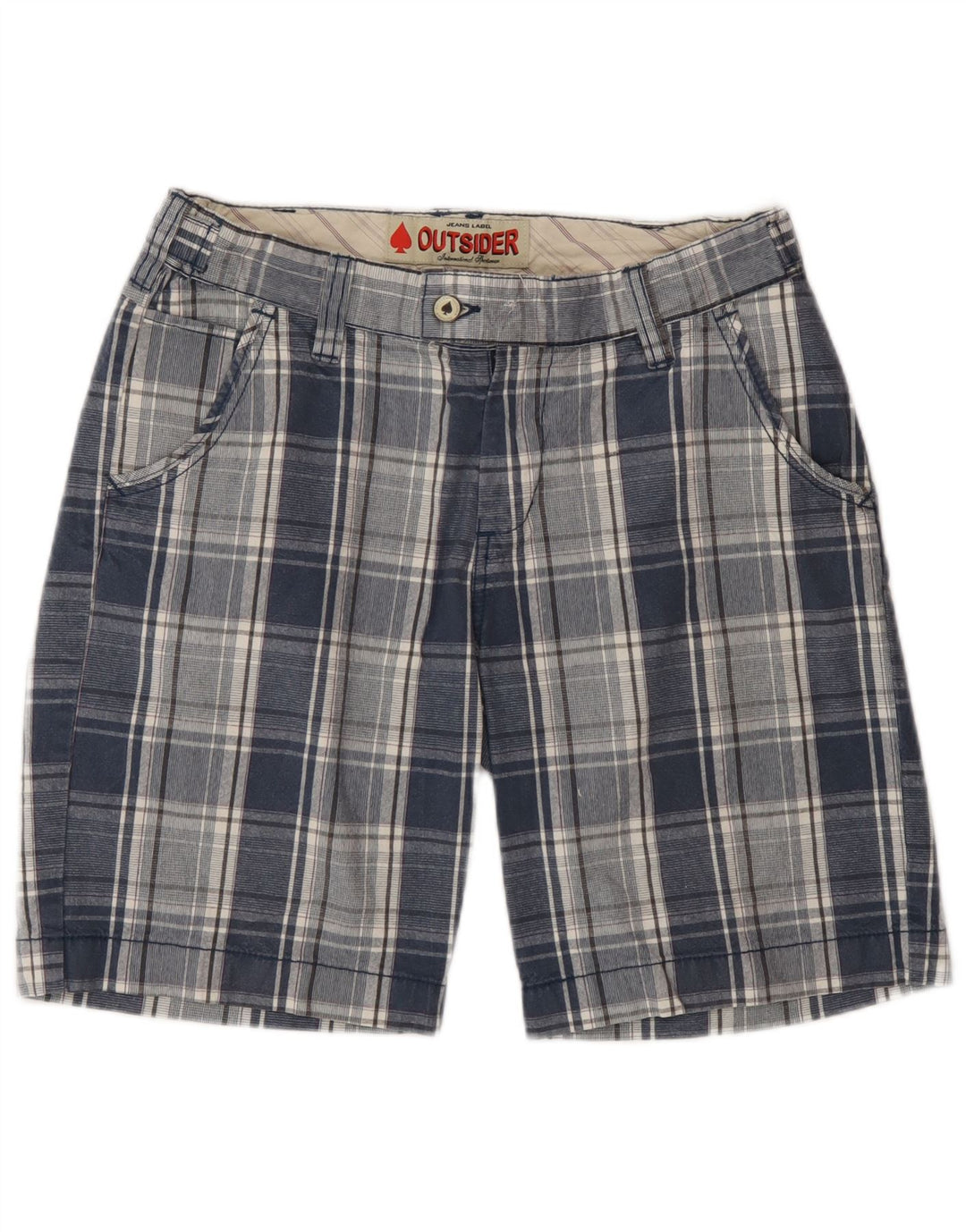 Outsider Herre Chino Shorts W30 Medium Blue Ternet Bomuld