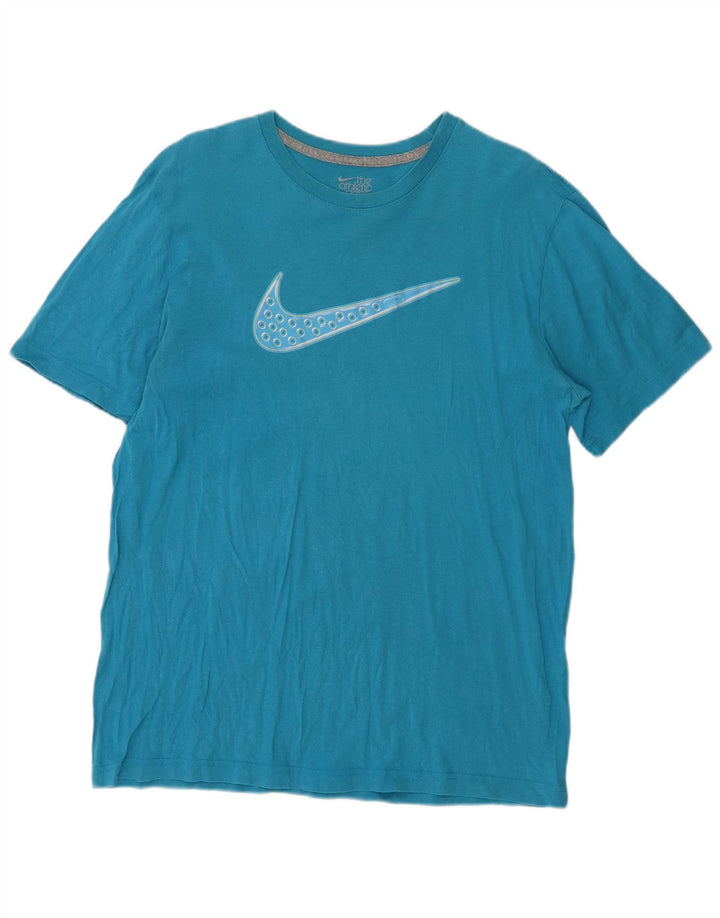 NIKE Herre Regular Fit grafisk T-shirt Top Stor Blå
