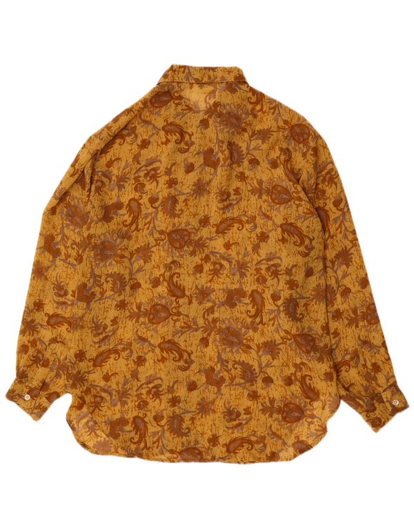 Penny Black Womens Shirt UK 16 Latge Yellow Paisley Polyester