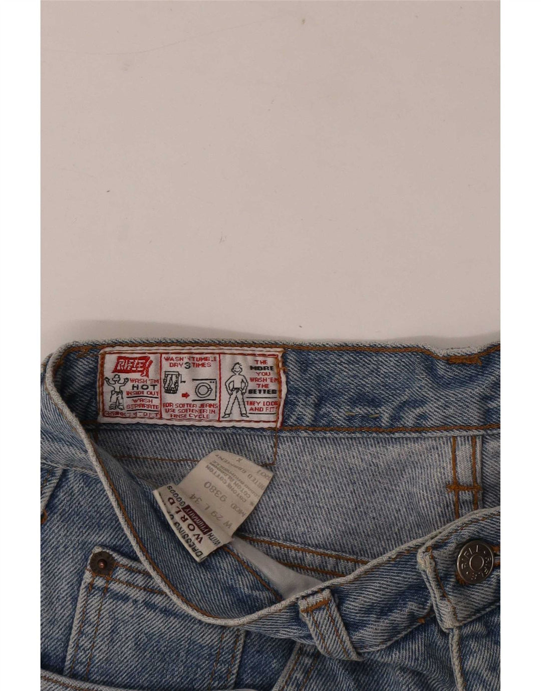Rifle Herre Denim Shorts Små W29 Blå Bomuld
