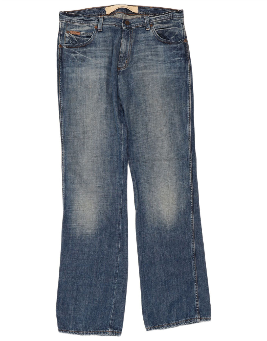 WRANGLER Mens Roxboro Straight Jeans W34 L34 Blue Cotton