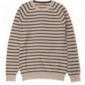 Marks & Spencer Herre Boat Neck Jumper Sweater Stor Grå Stribet