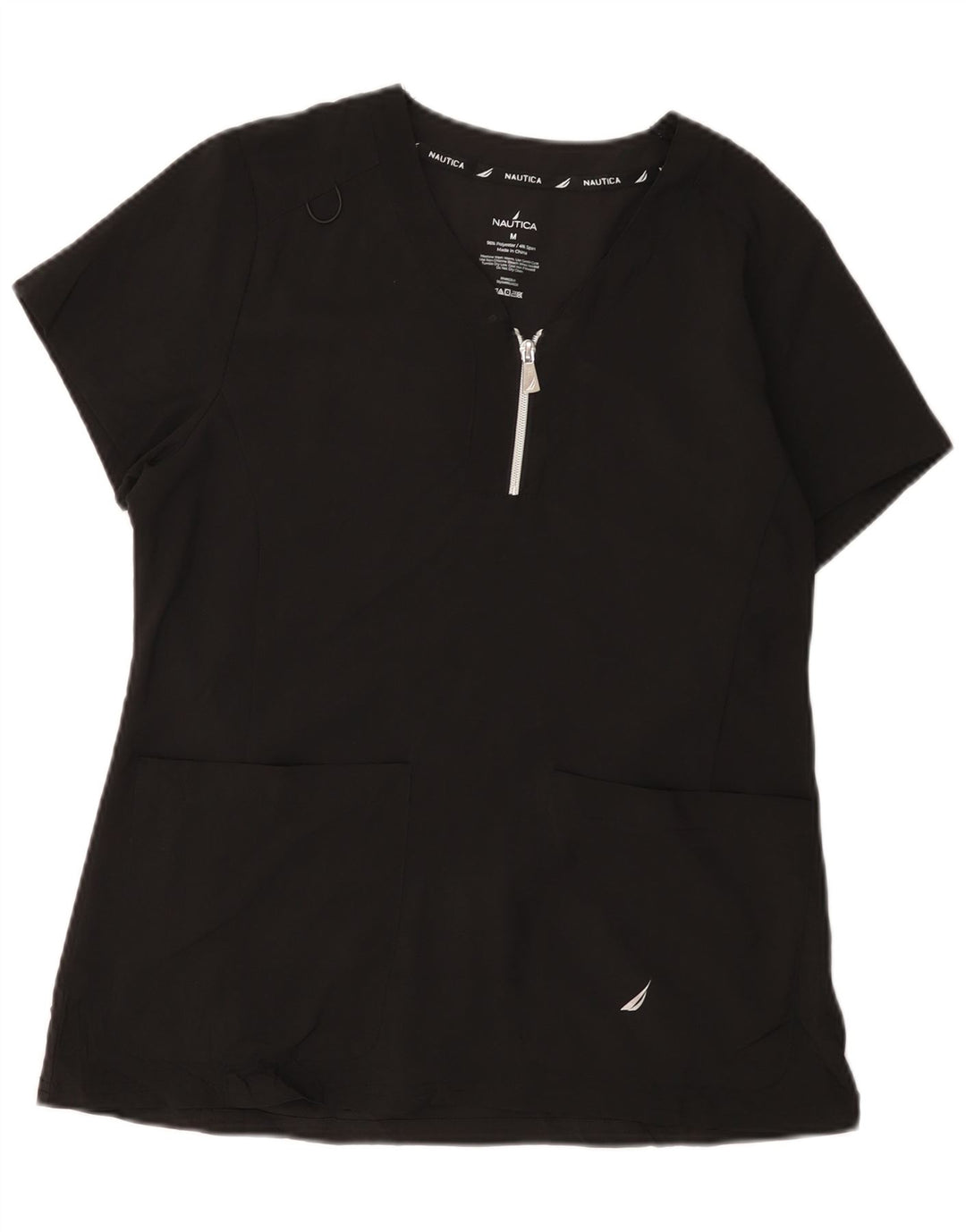 NAUTICA Damebluse Top UK 14 Medium Sort Polyester