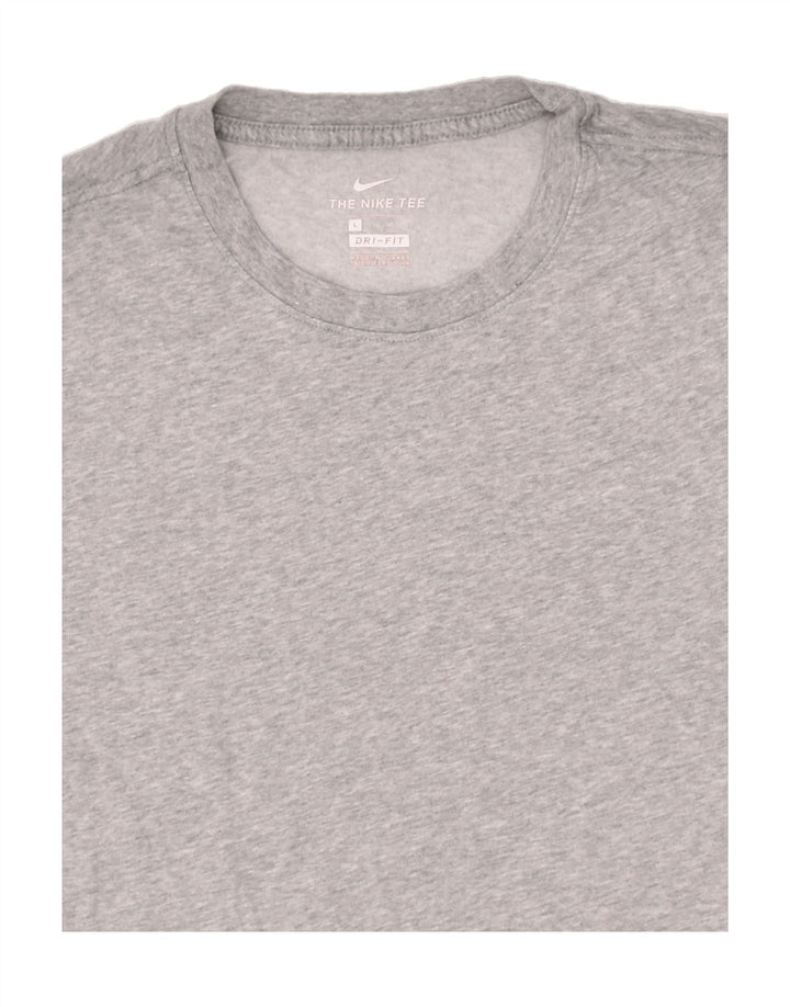 NIKE Mens Dri Fit T-Shirt Top Large Grey Cotton Vintage Nike and Second-Hand Nike from Messina Hembry 