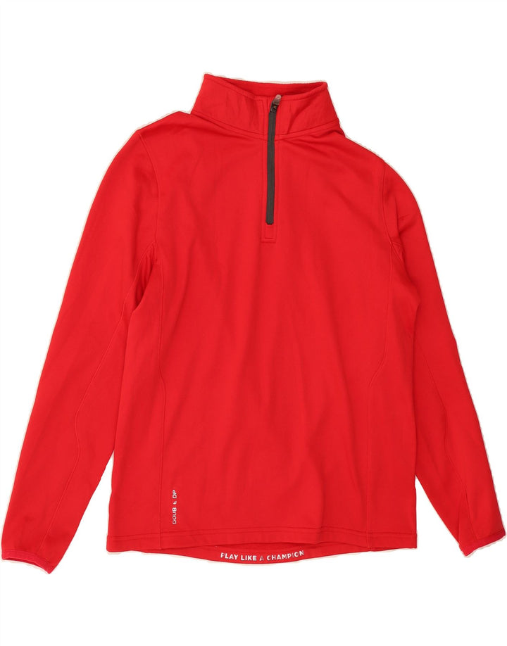CHAMPION Boys Zip Neck Pullover Tracksuit Top 10-11 Years Large Red Vintage Champion and Second-Hand Champion from Messina Hembry 