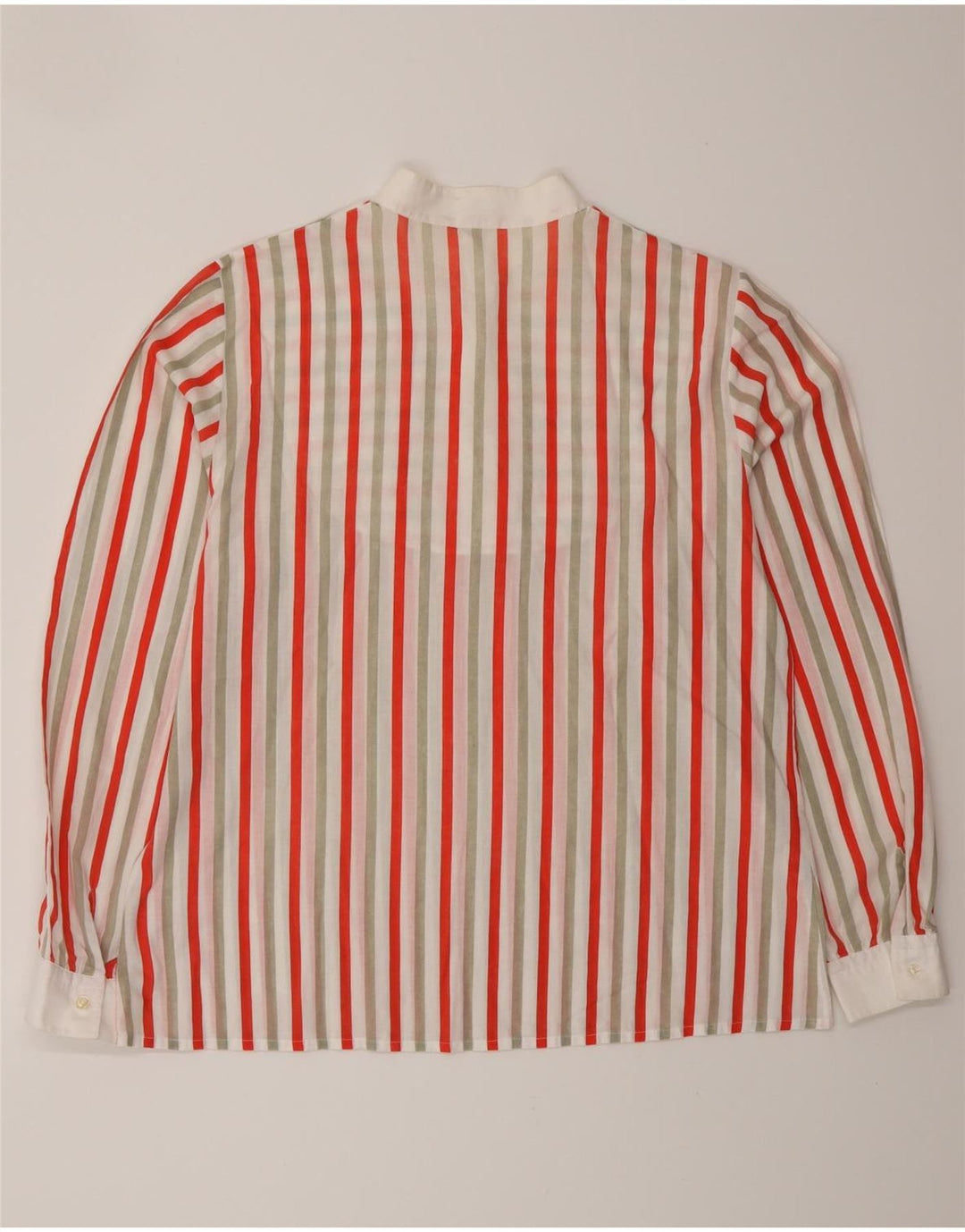 VINTAGE Dame Pullover Shirt UK 16 Stor flerfarvet stribet polyester