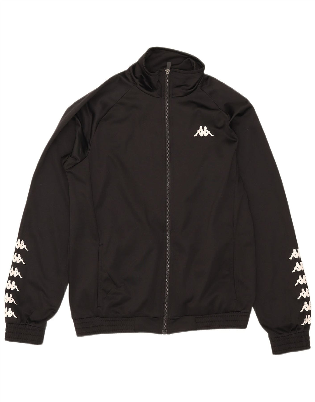 Kappa Herre grafisk træningsdragt Topjakke Medium Sort Polyester