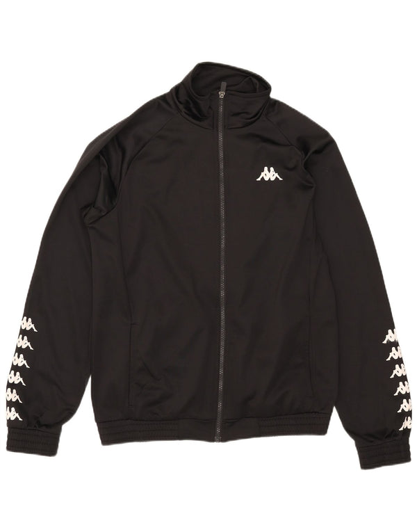 Kappa Herre grafisk træningsdragt Topjakke Medium Sort Polyester