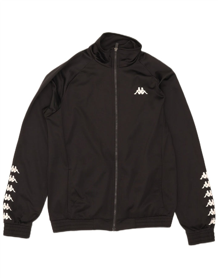 Kappa Herre grafisk træningsdragt Topjakke Medium Sort Polyester