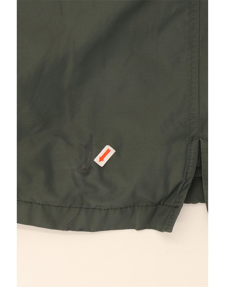 TRUSSARDI JEANS Mens Hooded Padded Jacket IT 46 Small Khaki Cotton Vintage Trussardi Jeans and Second-Hand Trussardi Jeans from Messina Hembry 