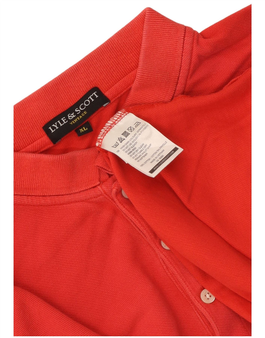 Lyle & Scott herre poloshirt XL rød bomuld