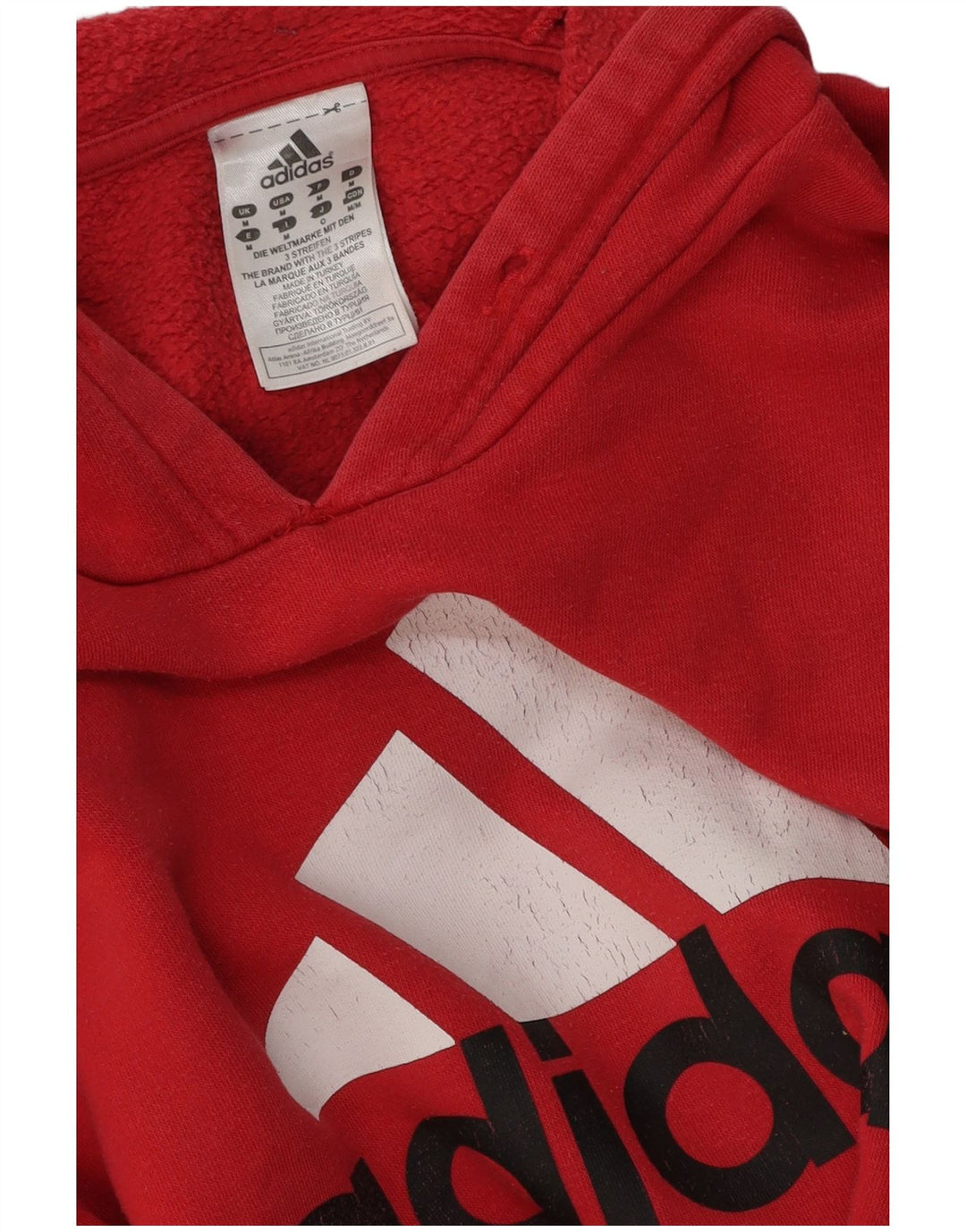 ADIDAS Grafisk hættetrøje til mænd Medium rød bomuld