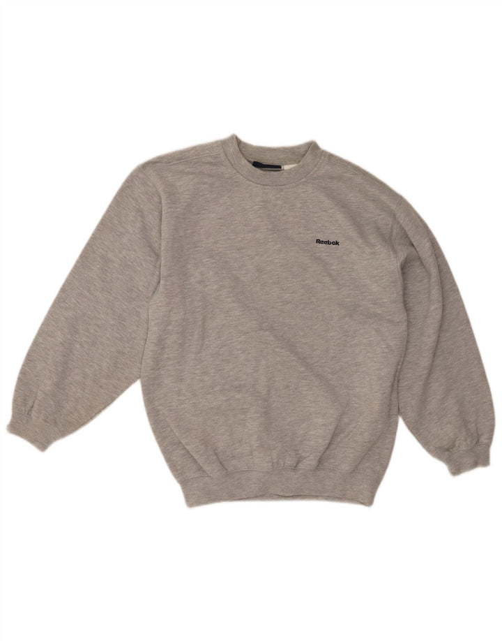 REEBOK Boys Sweatshirt Jumper 11-12 Years Grey Polyester