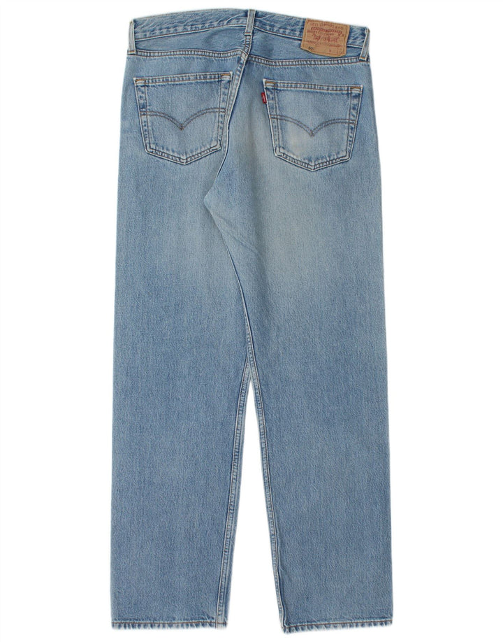 Levi's Herre 501 lige jeans W34 L32 blå bomuld
