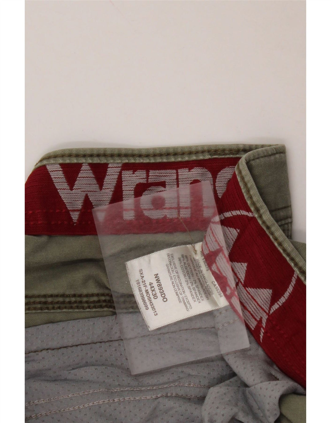 WRANGLER Straight Cargo bukser til mænd W44 L30 Khaki Bomuld
