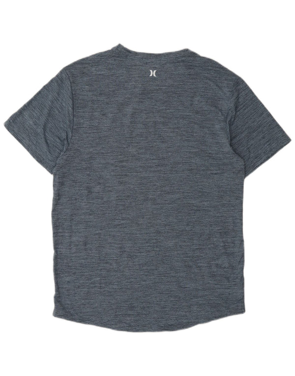 Hurley Herre grafisk T-shirt Top Medium Marineblå Flecked Polyester