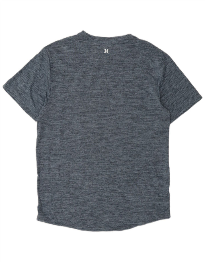 Hurley Herre grafisk T-shirt Top Medium Marineblå Flecked Polyester