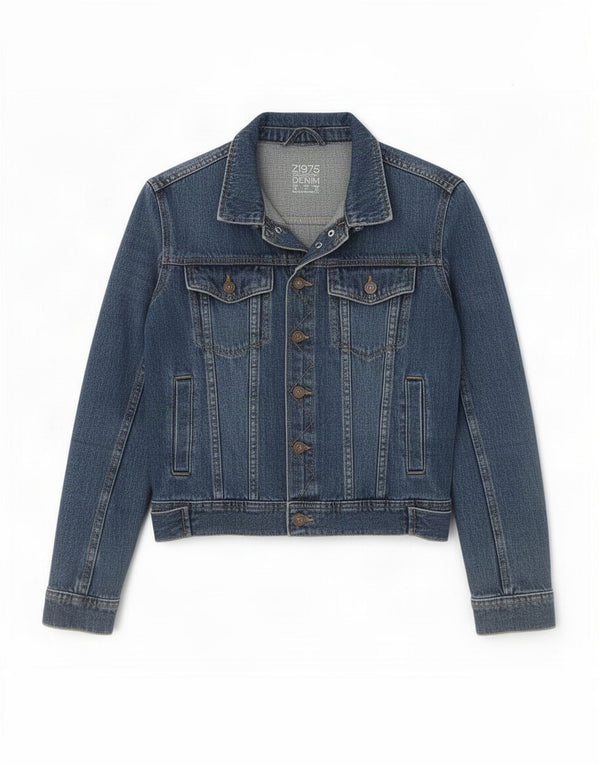 Zara Womens Denim Jacket UK 10 Small Blue Cotton