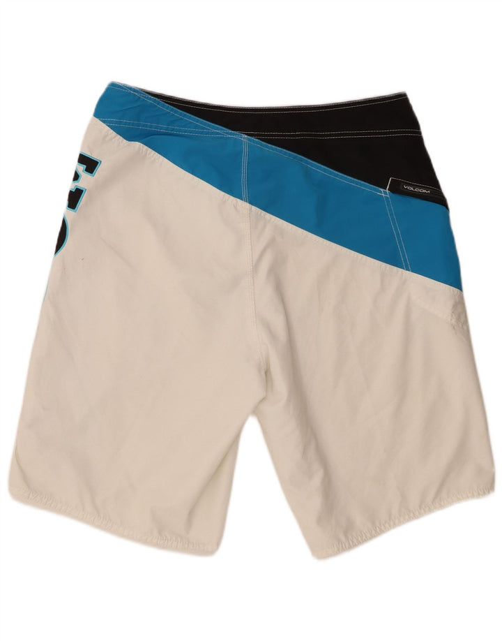 Volcom Herre grafiske badeshorts Large White Colourblock