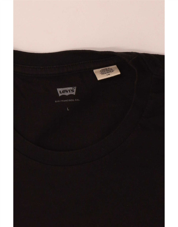 Levi's Herre grafisk T-shirt Top Stor sort bomuld