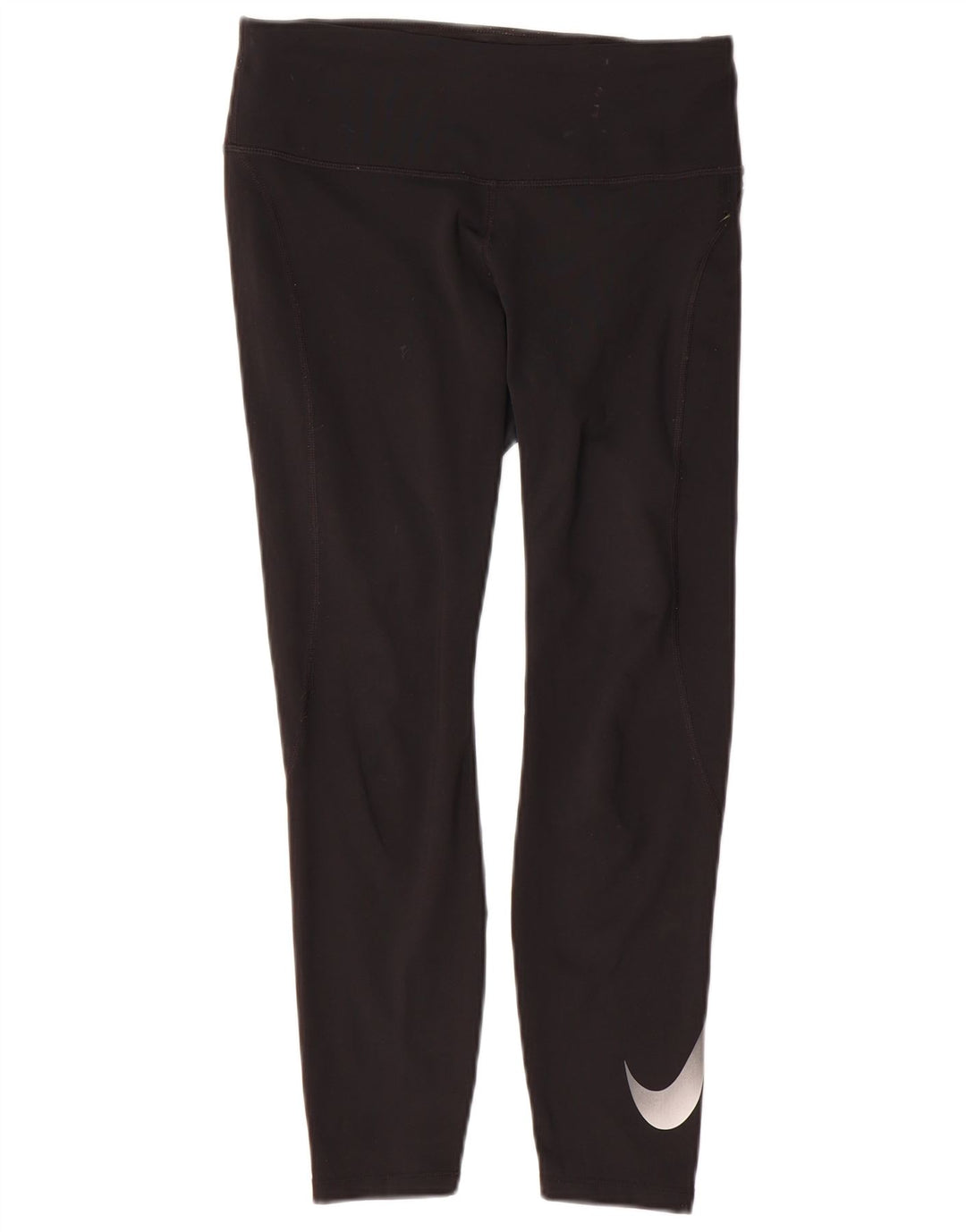 NIKE Womens Dri Fit Graphic Leggings UK 10 Small  Black Polyester
