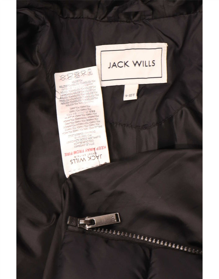 Jack Wills drenge hættepolstret jakke 9-10 år sort polyamid