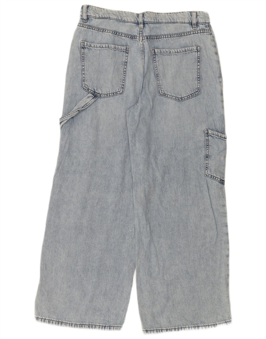 Marks & Spencer Dame Cargo Jeans med brede ben UK 12 Medium W32 L28 Blå