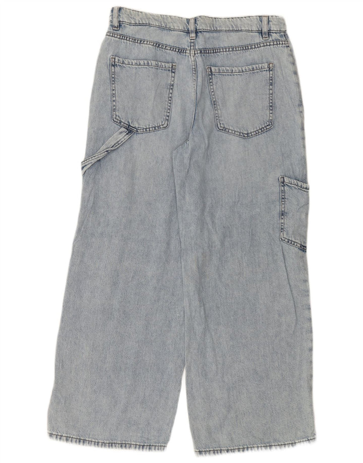 Marks & Spencer Dame Cargo Jeans med brede ben UK 12 Medium W32 L28 Blå