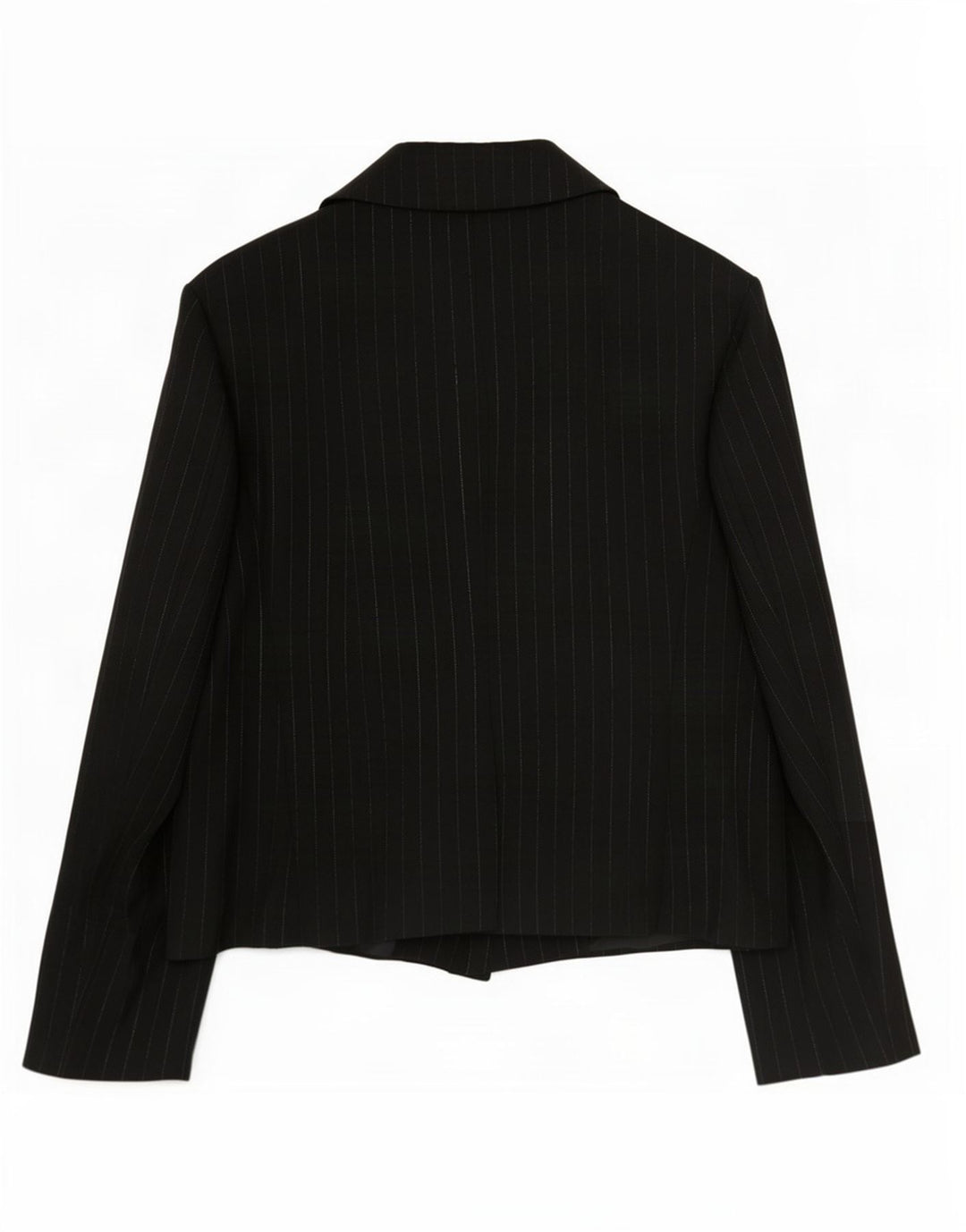 Marks & Spencer Dame 1-knaps blazerjakke UK 12 Mellem sort stribet