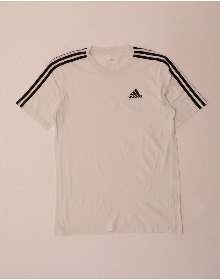 Adidas Herre T-Shirt Top Lille Hvid