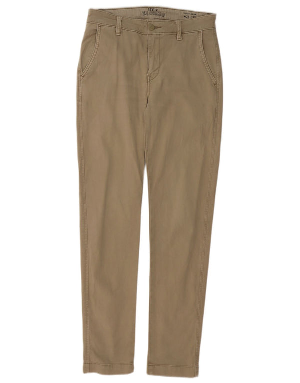Levi's slanke koniske chinosbukser til kvinder W28 L30 beige bomuld