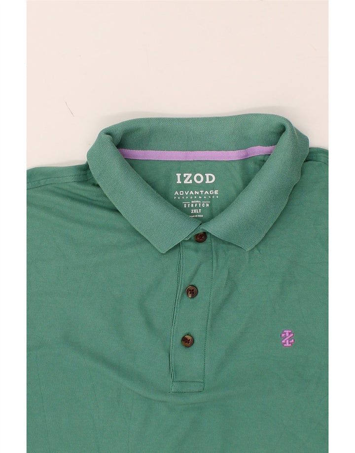 IZOD Mens Polo Shirt 2XL Green Cotton Vintage Izod and Second-Hand Izod from Messina Hembry 
