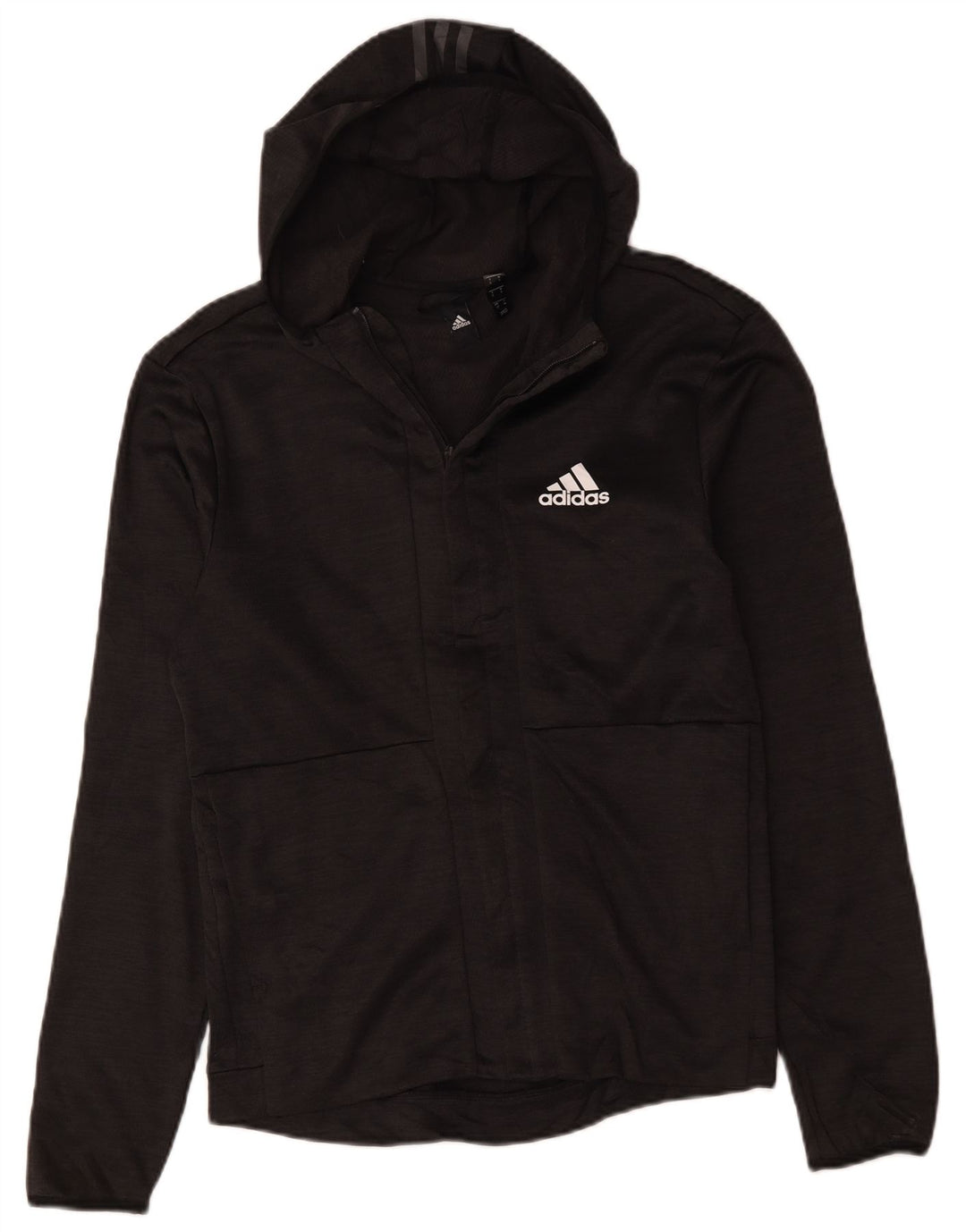 Adidas Træningsdragt med hætte til mænd, lille, grå polyester