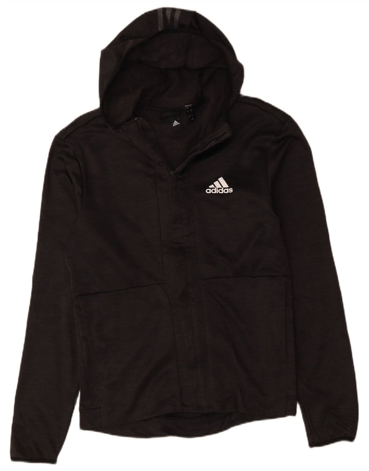 Adidas Træningsdragt med hætte til mænd, lille, grå polyester