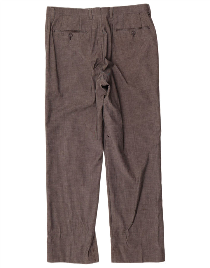 Marks & Spencer Herre Autograph Straight Suit Bukser W34 L31 Grå Uld