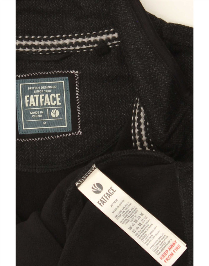 Fedt ansigt herre lynlås hals fleece jumper medium grå polyester
