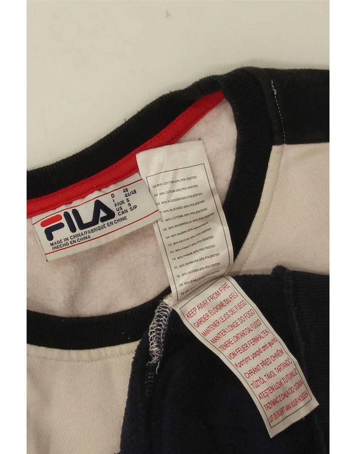 Fila Herre grafisk sweatshirt Jumper Lille flerfarvet Colourblock Bomuld