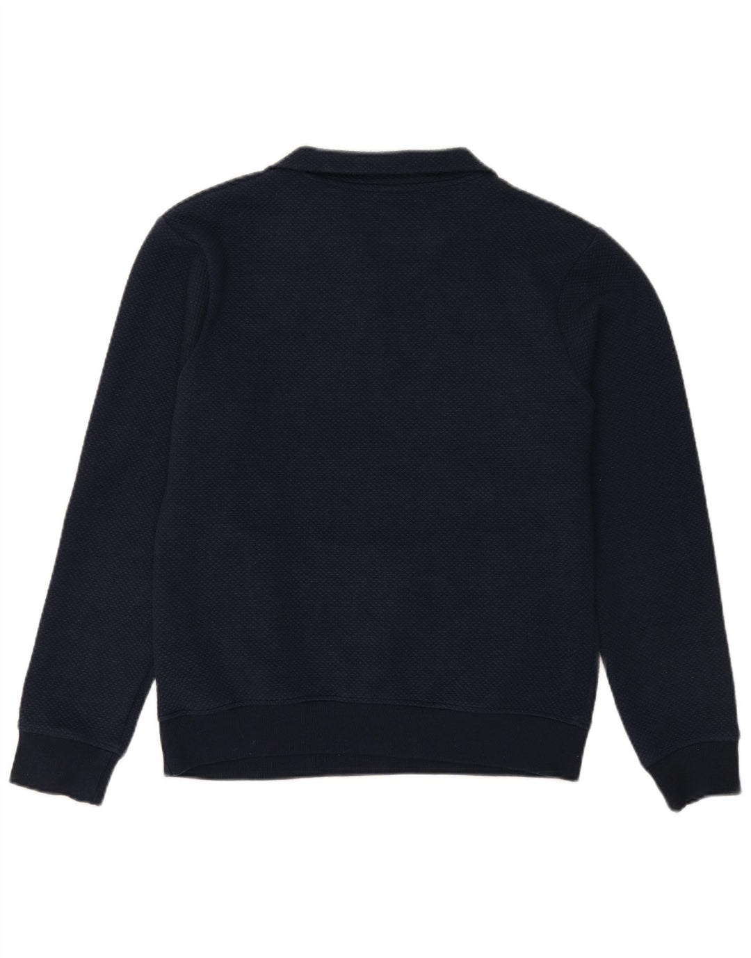 BÆNK Herre Snap Neck Sweatshirt Jumper Medium Navy Blue Polyester