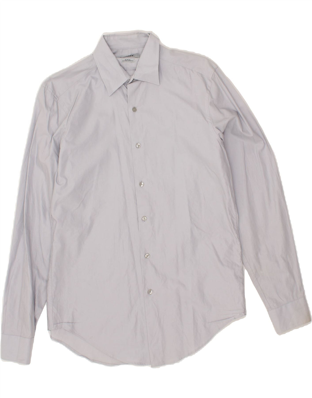 DKNY Mens Slim Fit Shirt Size 15 Medium Blue Cotton Vintage Dkny and Second-Hand Dkny from Messina Hembry 