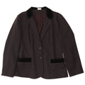 Rosami Dame 2 Button Blazer Jacket UK 14 Large Black Acetate