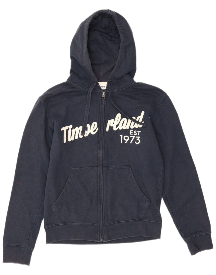 Timberland Herre grafisk hættetrøje med lynlås lille marineblå
