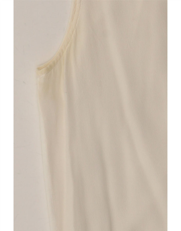 MASSIMO DUTTI Womens Sleeveless Blouse Top UK 10 Small White Vintage Massimo Dutti and Second-Hand Massimo Dutti from Messina Hembry 