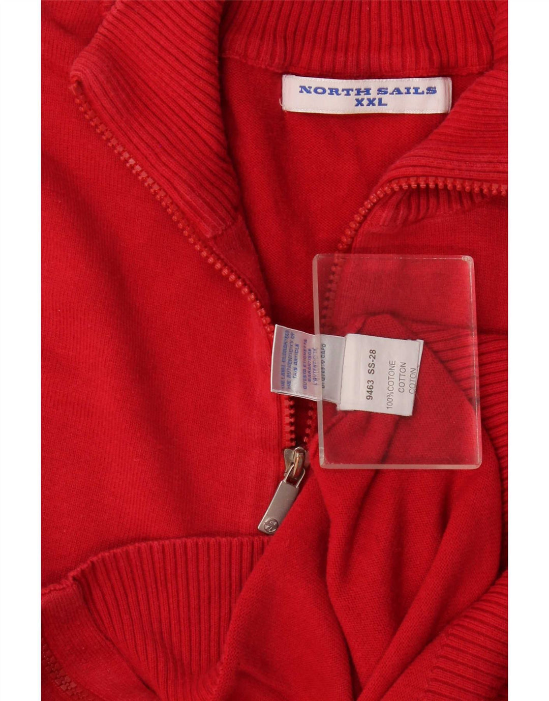 North Sails Herre Cardigan Sweater 2XL Rød Bomuld