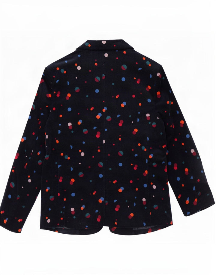 Monsoon Dame 1 Knap Blazer Jakke UK 14 Medium Navy Blue Bomuld